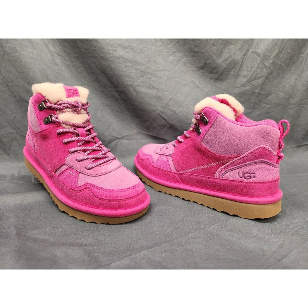 UGG Australia Girls Highland Hi Heritage Boots Suede Pink Size 5 NEW NO BOX!